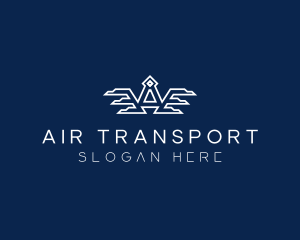 Wings Aviation Letter A logo design