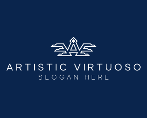 Wings Aviation Letter A logo design