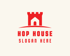 House Castle Structure logo design