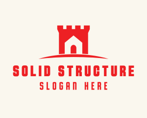 House Castle Structure logo design