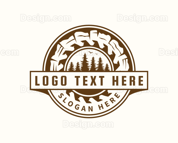 Wood Cutting Saw Logo