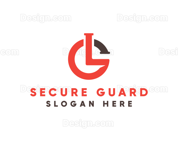 Brand Clock Letter GL Logo