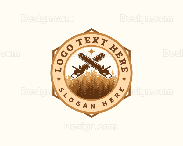 Forest Chainsaw Woodwork Logo