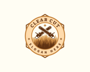 Forest Chainsaw Woodwork logo design