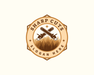 Forest Chainsaw Woodwork logo design