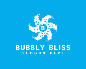 Bubble Cleaning Suds logo design