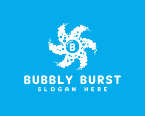 Bubble Cleaning Suds logo design