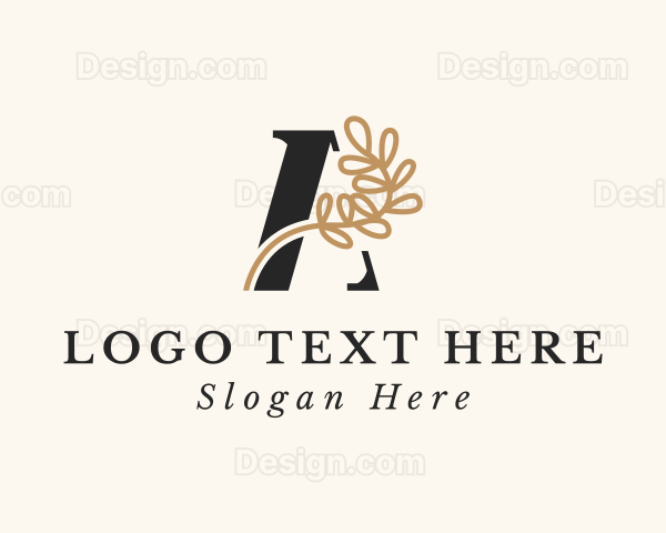 Elegant Vine Letter A Logo