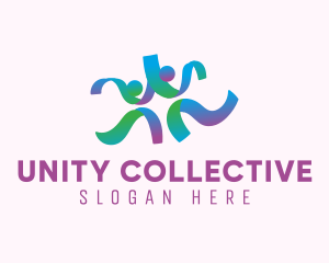 Ribbon Human Unity logo design