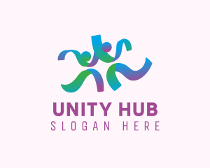 Ribbon Human Unity logo design