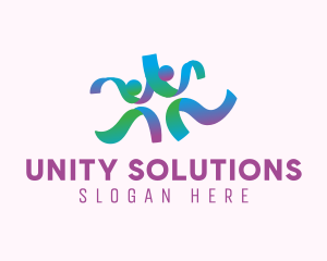 Ribbon Human Unity logo design