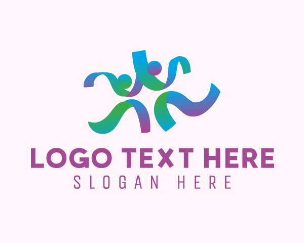 Ribbon logo example 1