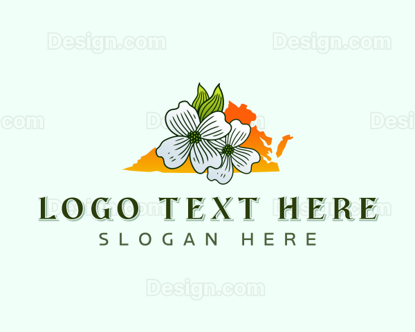 Virginia Flower Bloom Logo