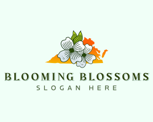 Virginia Flower Bloom logo design