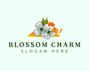 Virginia Flower Bloom logo design