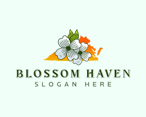 Virginia Flower Bloom logo design