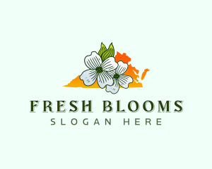 Virginia Flower Bloom logo design