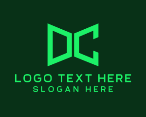 Gaming - Green Tech Monogram Letter DC logo design