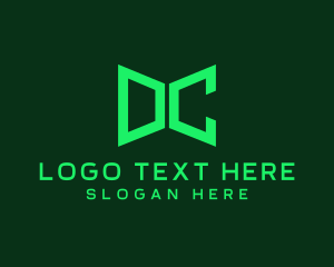 Tech Monogram Letter DC logo