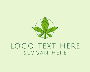 Minimalist - Minimalist Marijuana Leaf logo design