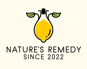 Lemon Fruit Bottle logo design