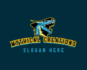 Mythical Dragon Creature logo