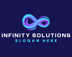 Futuristic Infinity Loop logo design