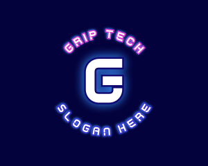 Neon Tech Cyberspace logo design