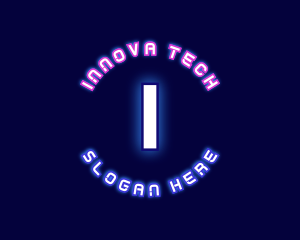 Neon Tech Cyberspace logo design