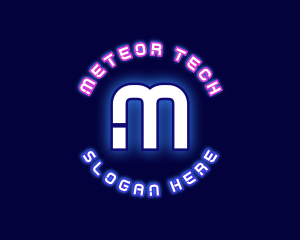 Neon Tech Cyberspace logo design