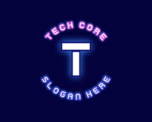 Neon Tech Cyberspace logo design