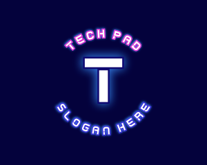 Neon Tech Cyberspace logo design