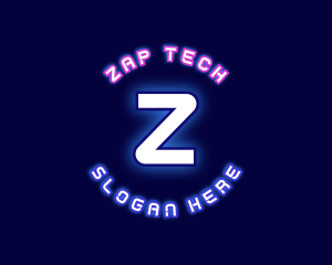 Neon Tech Cyberspace logo design