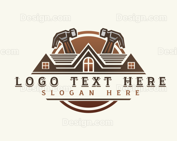 Roof Hammer Construction Logo