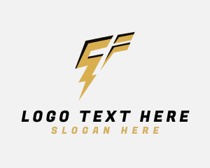 Fast Lightning Letter T logo