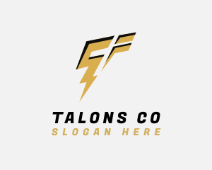 Fast Lightning Letter T logo design