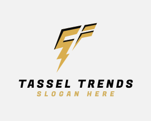 Fast Lightning Letter T logo design