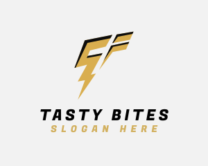 Fast Lightning Letter T logo design