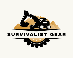 Excavator Machinery Construction logo design