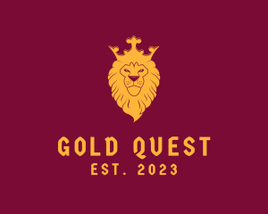 Gold Royal Lion logo design