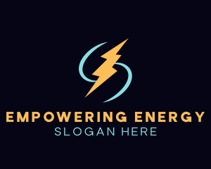 Energy Lightning Bolt logo design