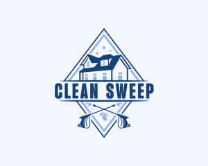 Clean Sanitation Pressure Washer logo design