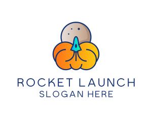 Moon Rocket Launch logo