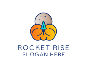 Moon Rocket Launch logo