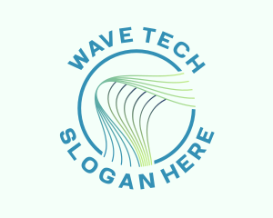 Waves Fintech Company logo design