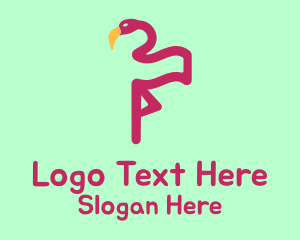 Flamingo Bird Flag logo