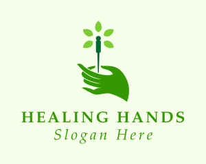 Hand Acupuncture Therapy logo design