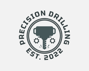 Industrial Drill Machine logo design