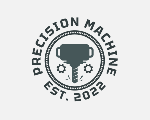 Industrial Drill Machine logo design