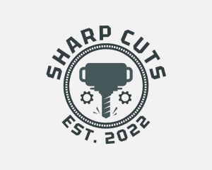 Industrial Drill Machine logo design